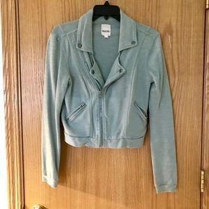Urban Outfitters Dusty Blue Moto Jacket Sz S